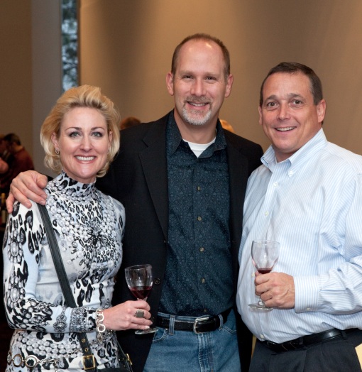 DAM Uncorked Committee Members Tina Lovelace, Jeff Sporkin, and Todd Lytle